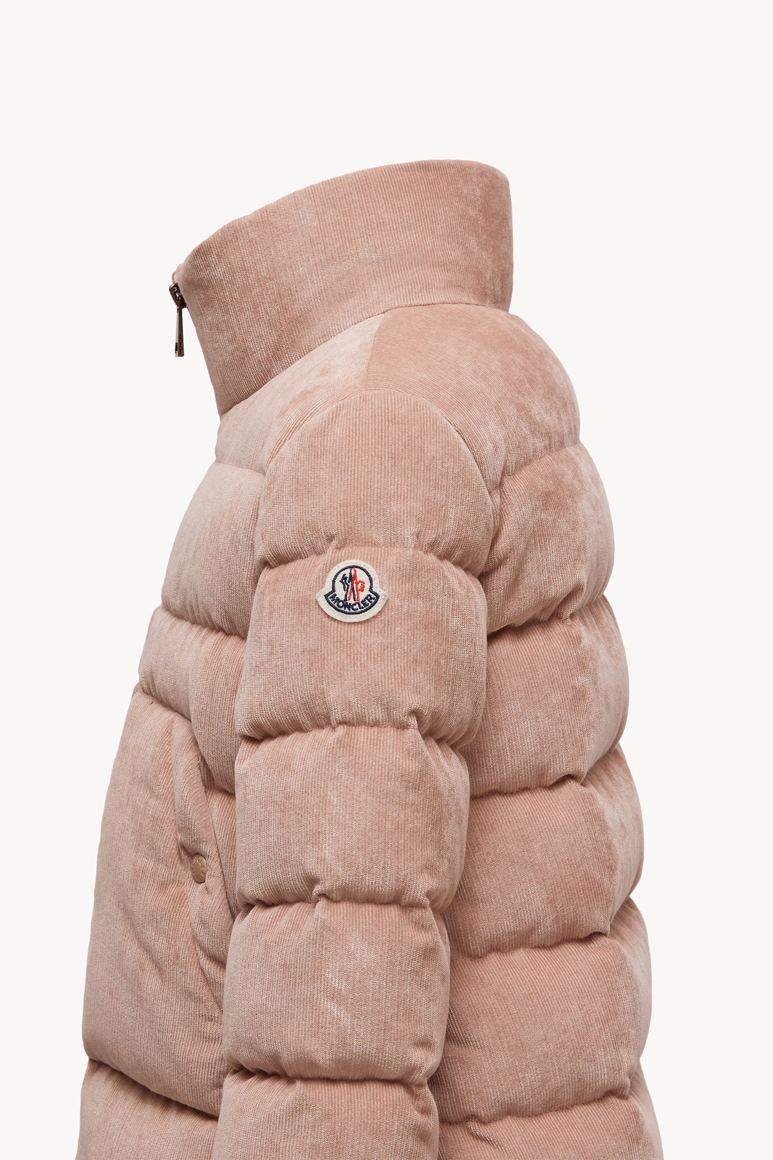 Marth Corduroy Down Jacket Girl Rose Pink Moncler 3